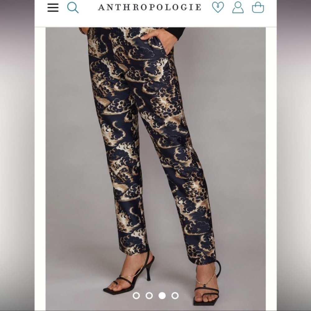 Scotch and soda women’s black and gold printed pants